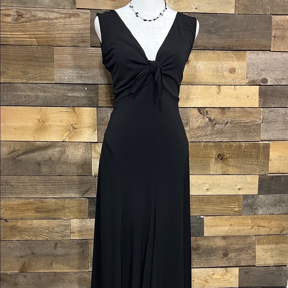 Shape FX Black Maxi Dress with Knot Detail
